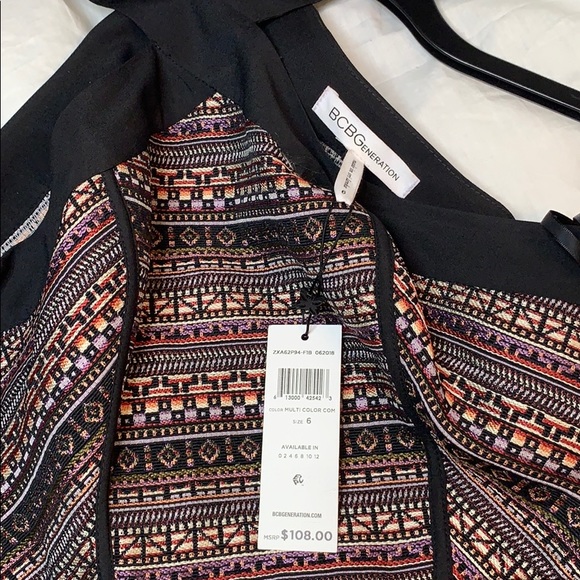 BCBGeneration Geo Pattern Halter Dress - Picture 5 of 5